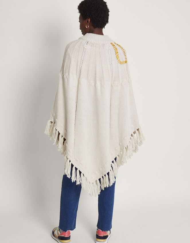 Piper Upcycled Embroidered Poncho, , large