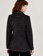 Poppy Tweed Jacket , Black (BLACK), large