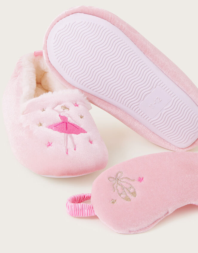Ballerina Slippers and Eye Mask Set, Pink (PINK), large