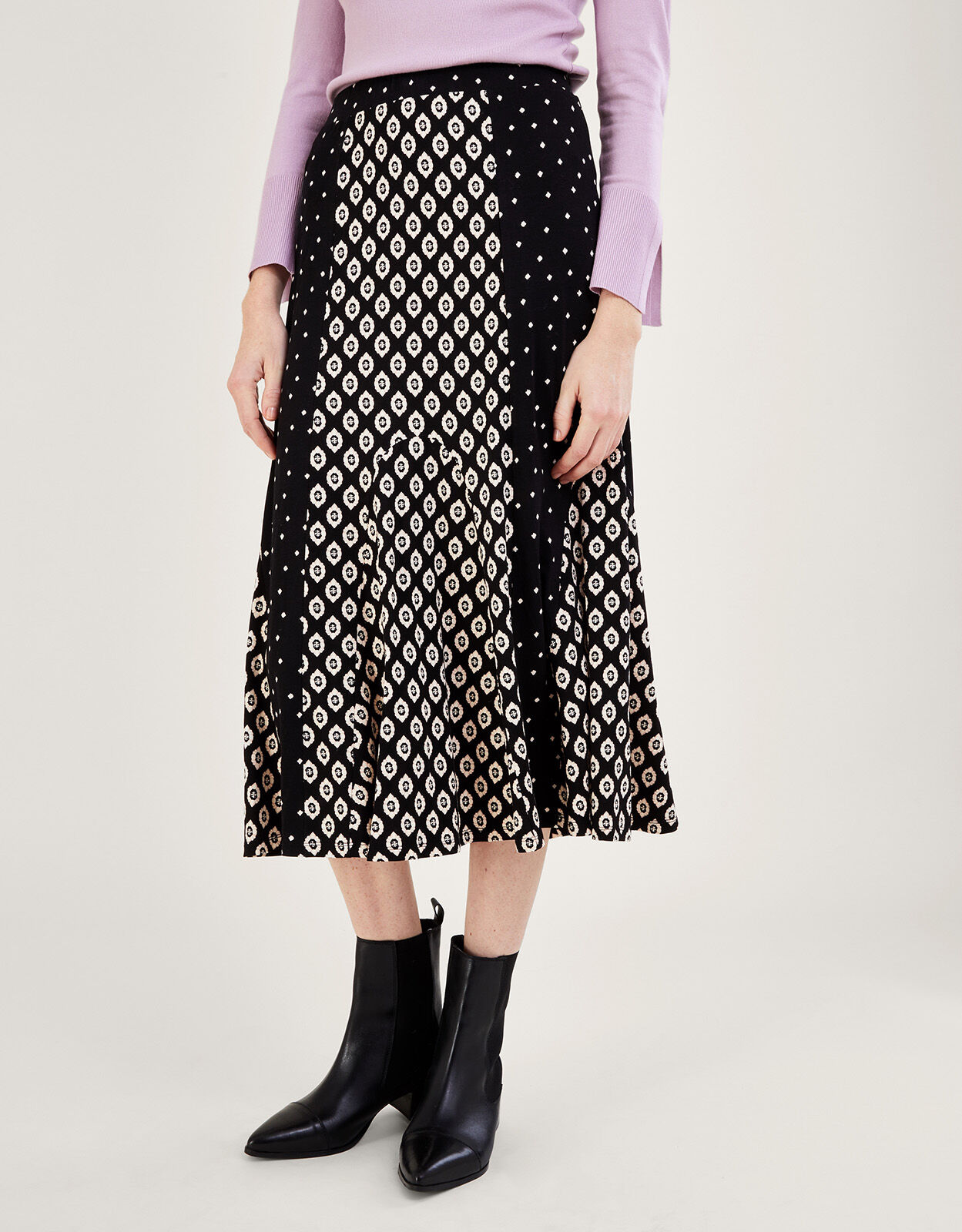 Geometric patterned skirt online