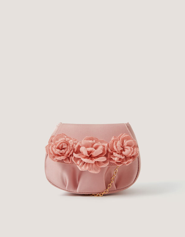 Corsage Satin Bridesmaid Bag, Pink (PINK), large