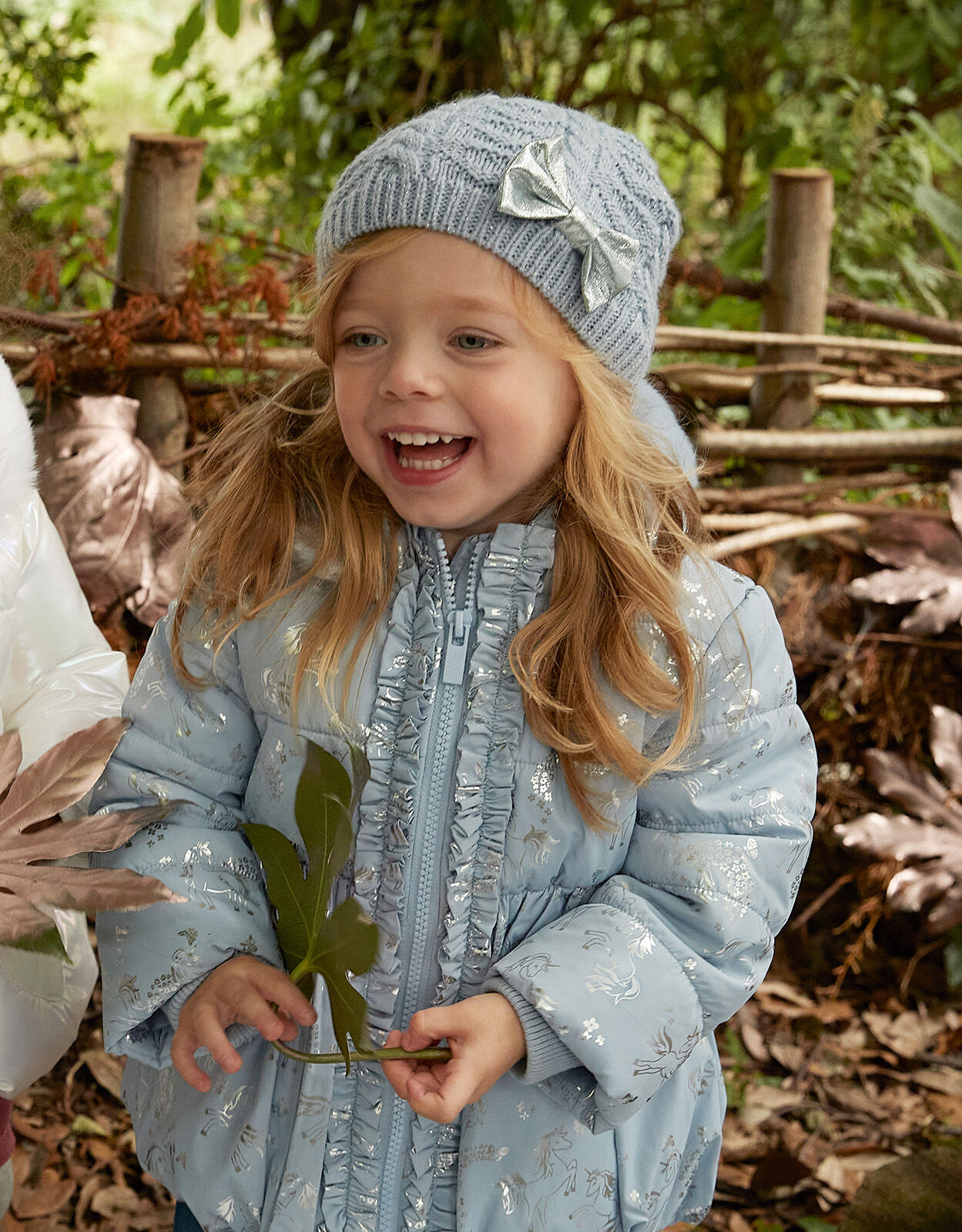 Baby Foil Unicorn Padded Coat Blue