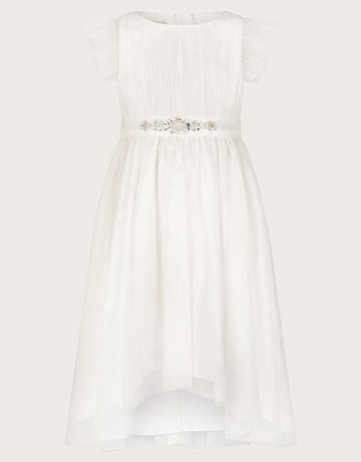 Penelope Belt Dress, Ivory (IVORY), large