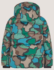 Water-Resistant Camo Puffer Jacket, Multi (MULTI), large