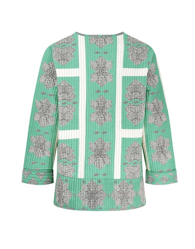 East Ula Print Quilted Jacket, Green (GREEN), large