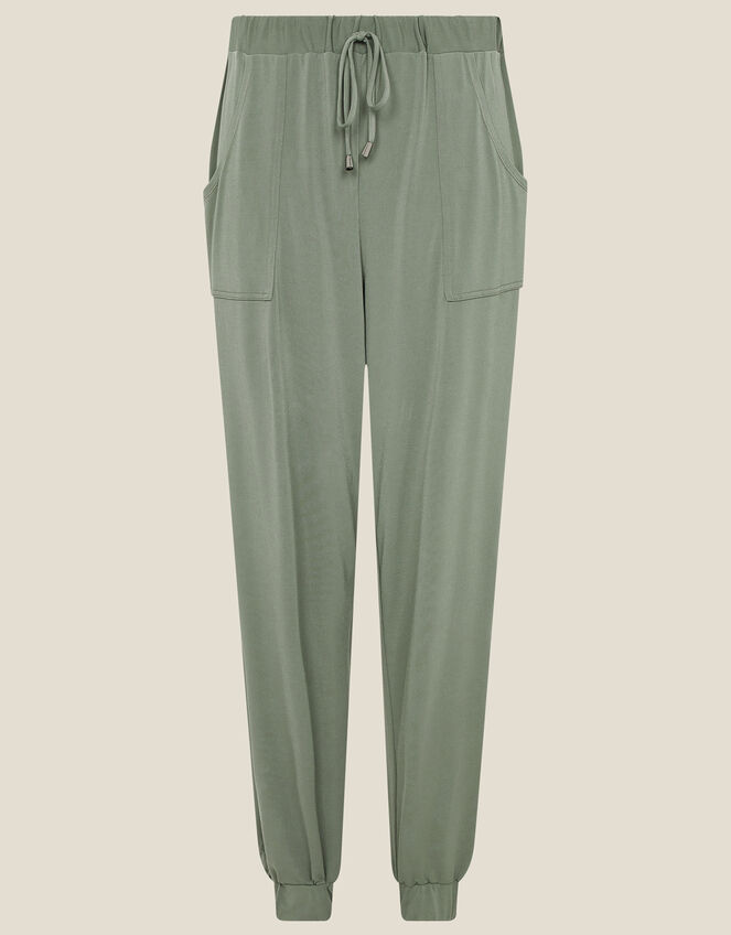 Lounge Kimberley Jersey Hareem Trousers, Green (KHAKI), large