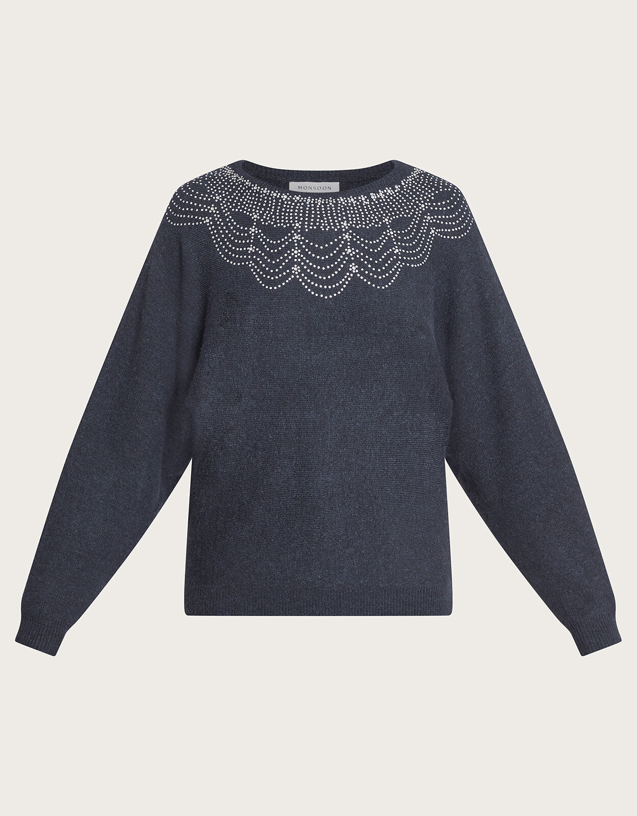 Grey online beaded jumper