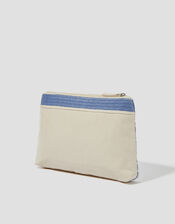 Valli Embroidered Canvas Make Up Bag, , large