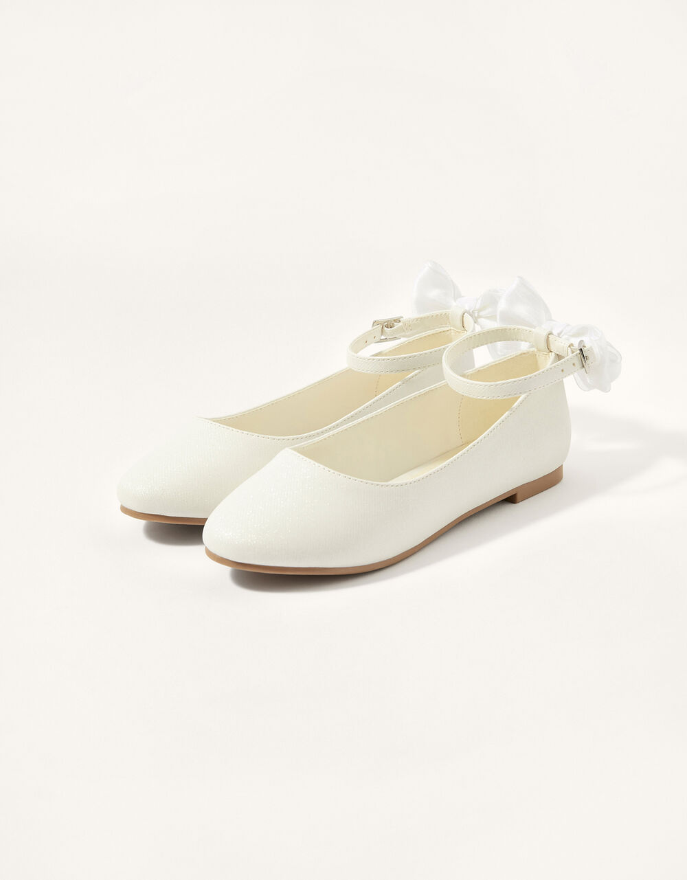 Children Children's Shoes & Sandals | Organza Bow Ballerina Flats White - SW68847