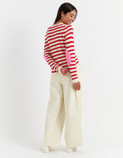 Chinti & Parker Wool Elbow Patch Jumper, Red (RED), large