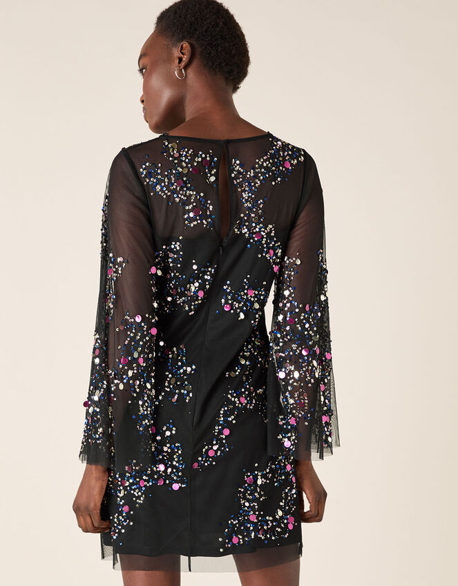 Freyja Sequin Tunic Dress, Black (BLACK), large