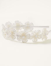 Beaded Flower Headband, , large