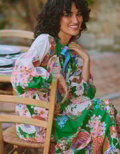 One Hundred Stars Kitsch Bouquet Pussybow Midi Dress, , large