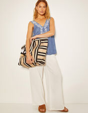 Isolde Embroidered Chambray Cami Top, Blue (DENIM BLUE), large