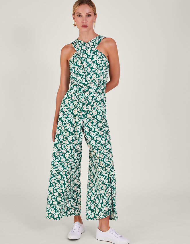 Print CrossOver Jumpsuit Green