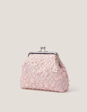 Taylor Beaded Clip Frame Bag, Pink (PALE PINK), large