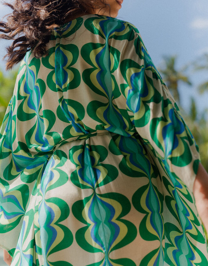 Sundress Lavande Printed Maxi Kaftan, Green (GREEN), large