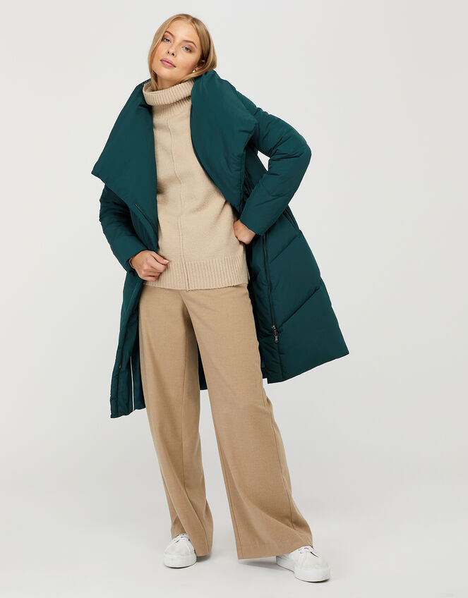 Dhalia Long Duvet Coat, Teal (TEAL), large