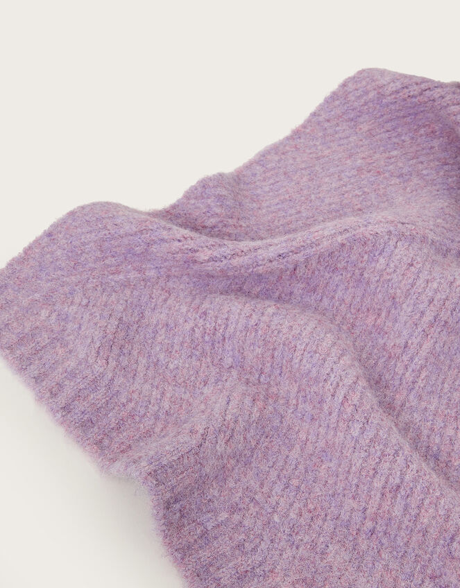 Taffy Rib Knit Scarf, Purple (LILAC), large