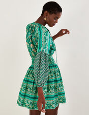 Monsoon Printed Tiered Cami Midi Dress in LENZING ECOVERO