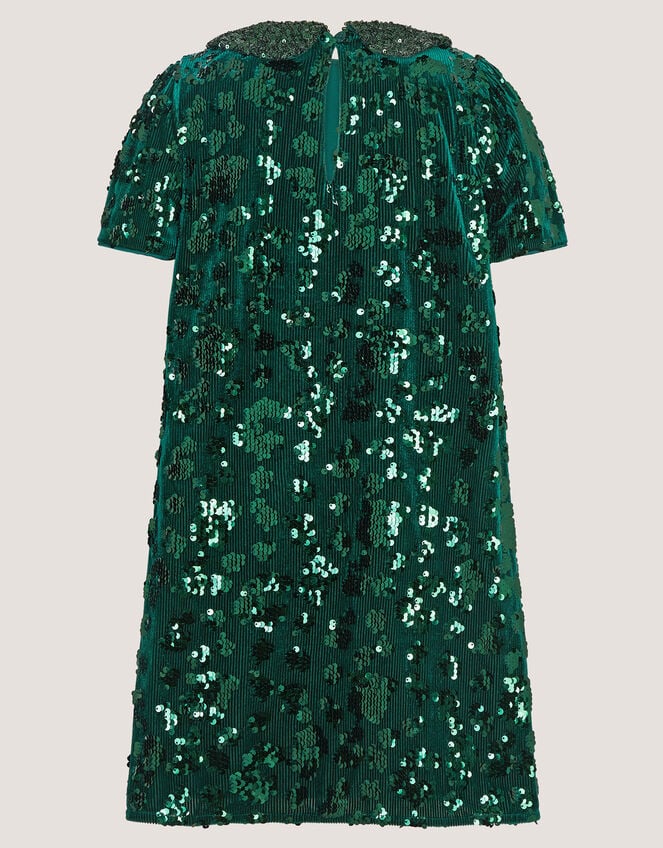 Esmeralda Sequin Collar Party Dress, Green (GREEN), large
