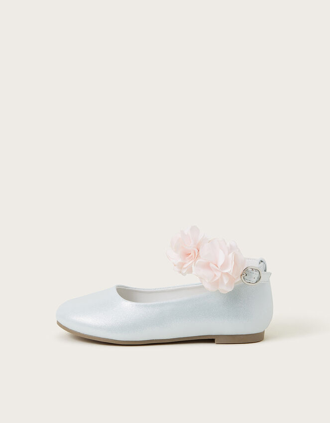 Corsage Strap Ballet Flats, Green (SAGE), large