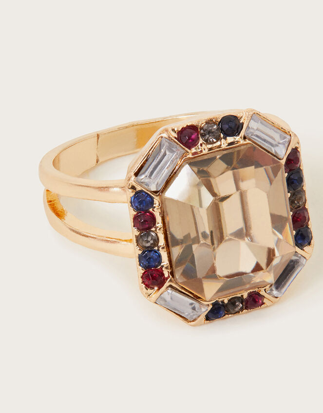 Embellished Cocktail Ring, Gold (GOLD), large