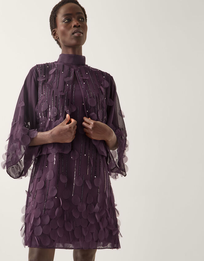 Cassidy Sparkle Appliqu&eacute; Jacket, Purple (PURPLE), large