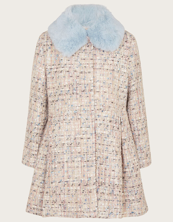 Sparkle Tweed Coat , Blue (BLUE), large