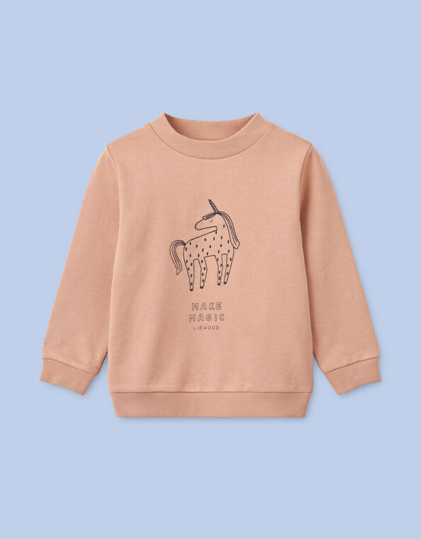 Liewood Unicorn Print Sweatshirt, Pink (PINK), large