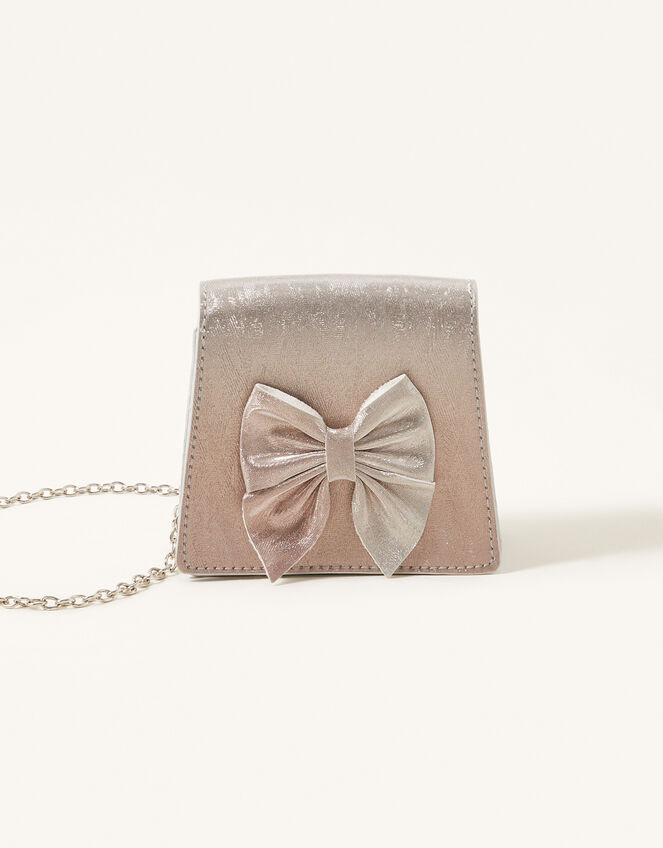 Ombre Bow and Glitter Bag, , large