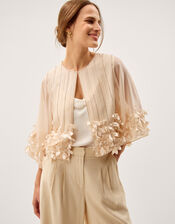 Claire Appliqu&eacute; Jacket, Ivory (IVORY), large