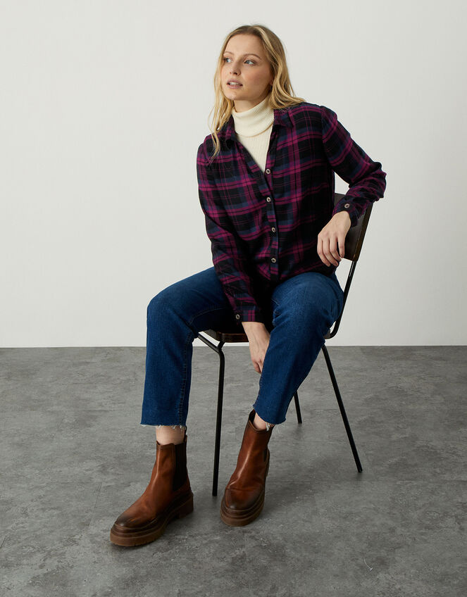 Check Knot Shirt, Red (RED), large