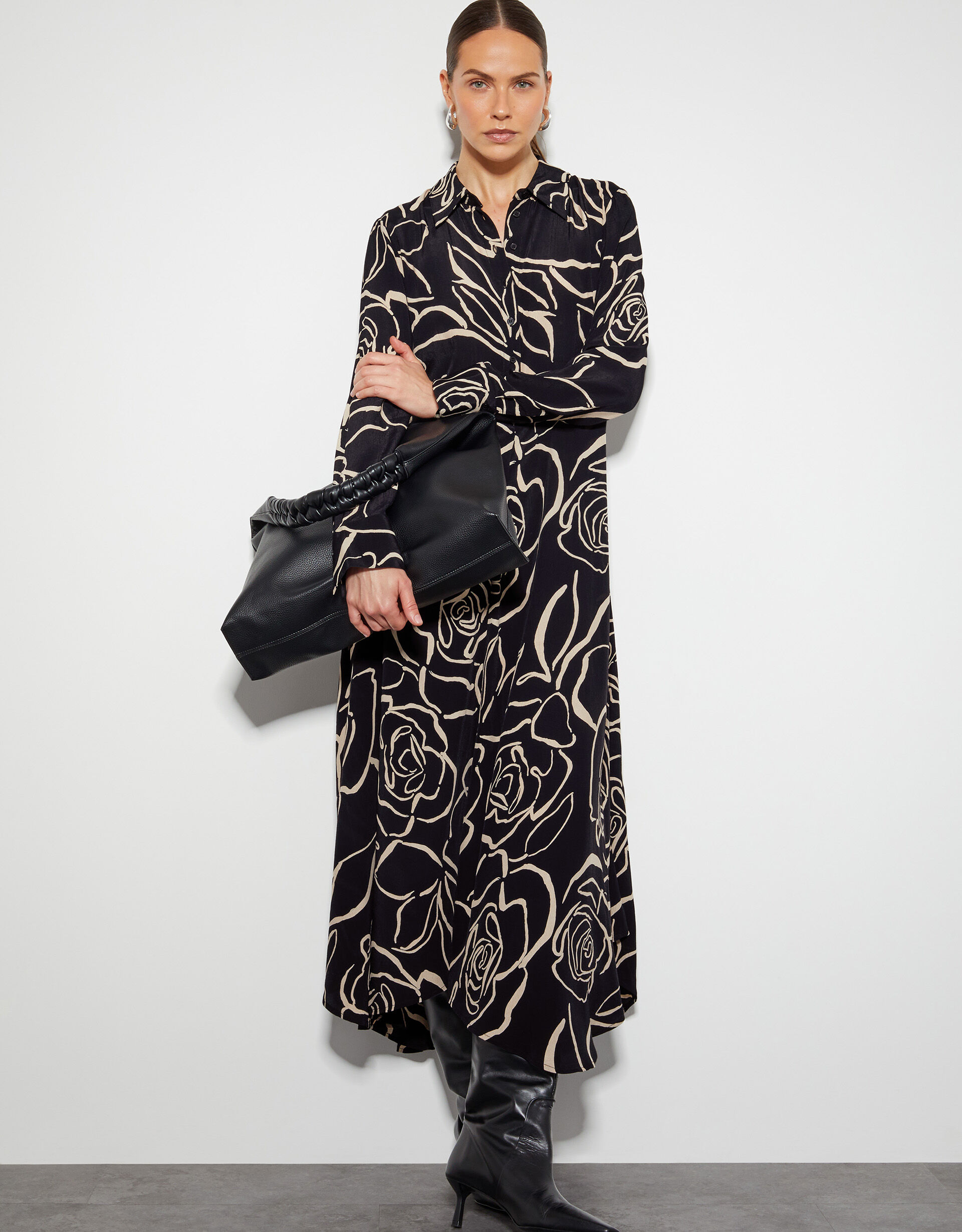 Monochrome shirt dress discount