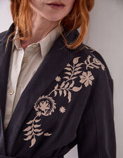 East Esme Embroidered Jacket, Grey (CHARCOAL), large