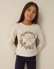 Christmas Wreath Top, Ivory (IVORY), large