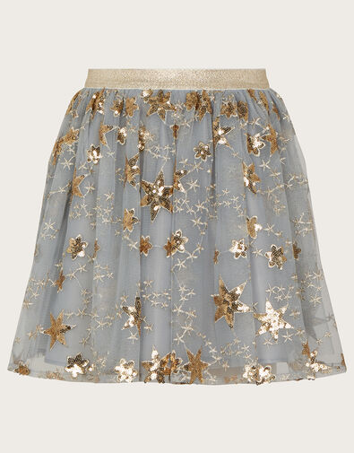 Land of Wonder Superstar Embellished Skirt, Grey (GREY), large