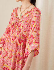 Isla Printed Kaftan, Pink (PINK), large