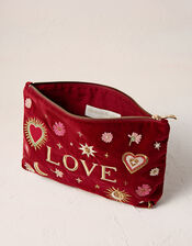 Elizabeth Scarlett Love Charm Velvet Pouch, , large