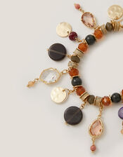 Beaded Charm Bracelet, Multi (MULTI), large