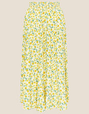 Ditsy Print Midi Skirt in LENZING™ ECOVERO™, Yellow (YELLOW), large