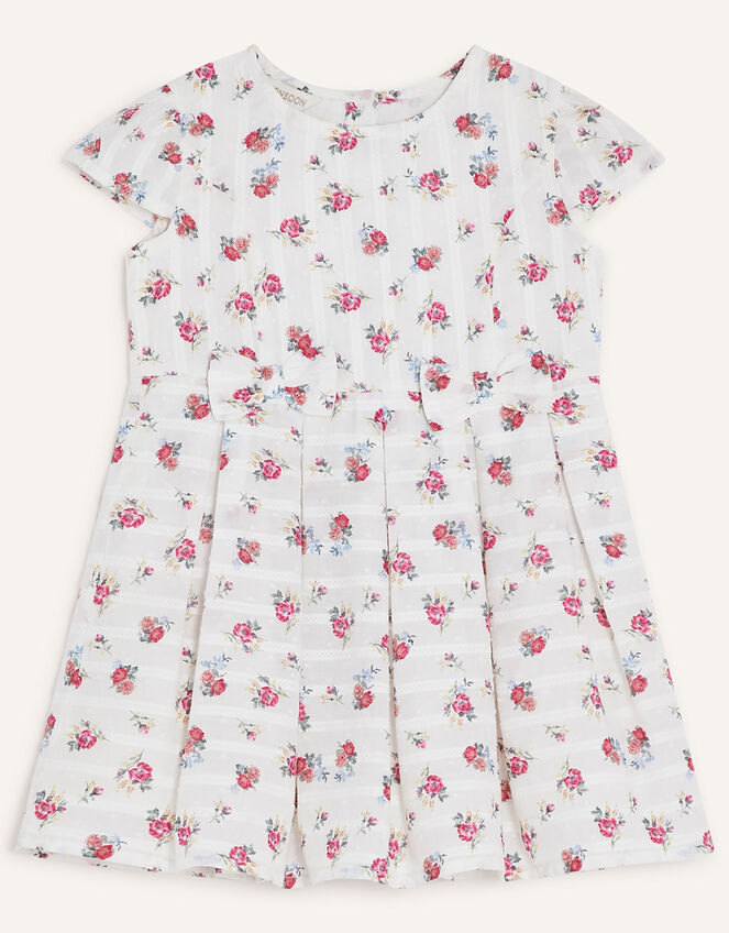 Baby Floral Bow Dress , White (WHITE), large