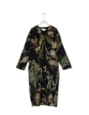 One Hundred Stars Orchid Crepe Midi Dress, Black (BLACK), large