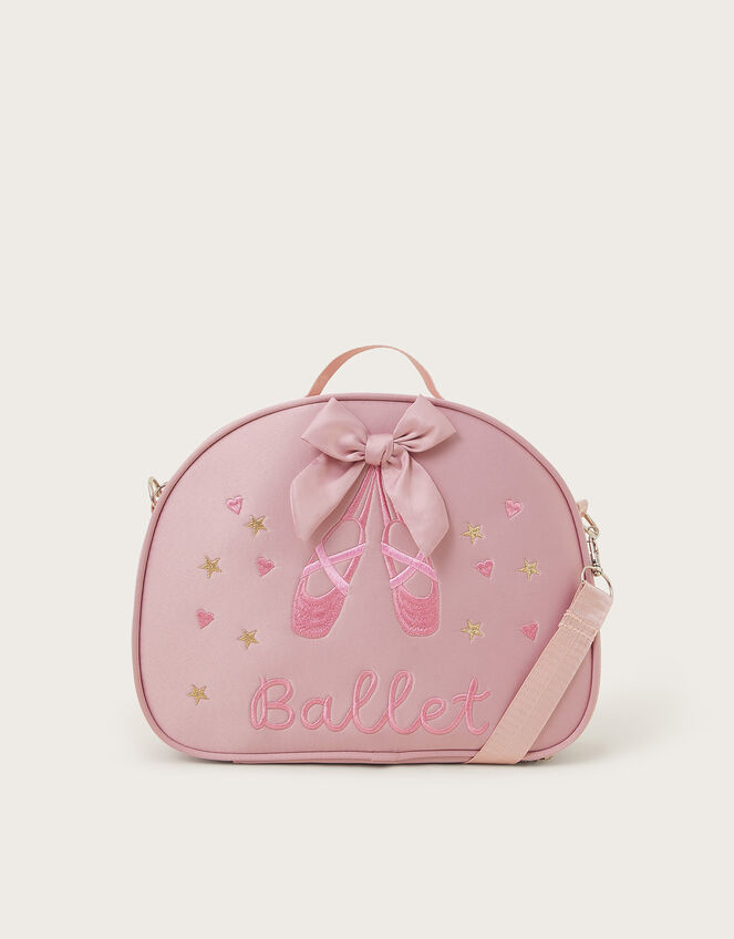 Embroidered Satin Ballet Shoe Bag, , large