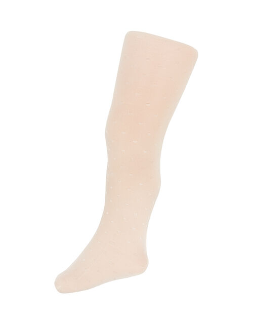 Baby Bridal Spot Tights, Ivory (IVORY), large