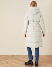 Bettina Longline Padded Coat with Recycled Polyester, Brown (MUSHROOM), large
