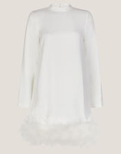 Andrea Feather Wedding Dress, Ivory (IVORY), large