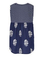 East Clover Top, Blue (NAVY), large