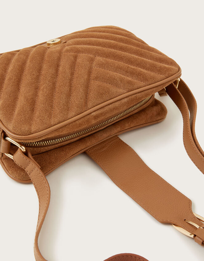 Leather Quilted 70s Cross-Body Bag, , large