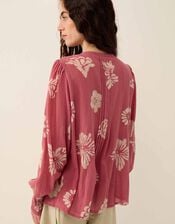 East Kris Hand Batik Blouse, Pink (PINK), large